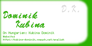 dominik kubina business card